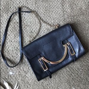 Clutch bag in leather